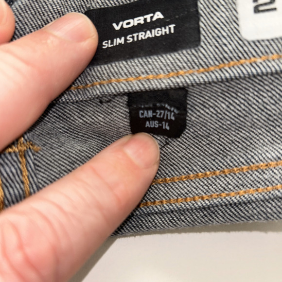 Volcom Boys Vorta Slim Straight Fit Denim Jeans - Size 27 - Picture 6 of 14